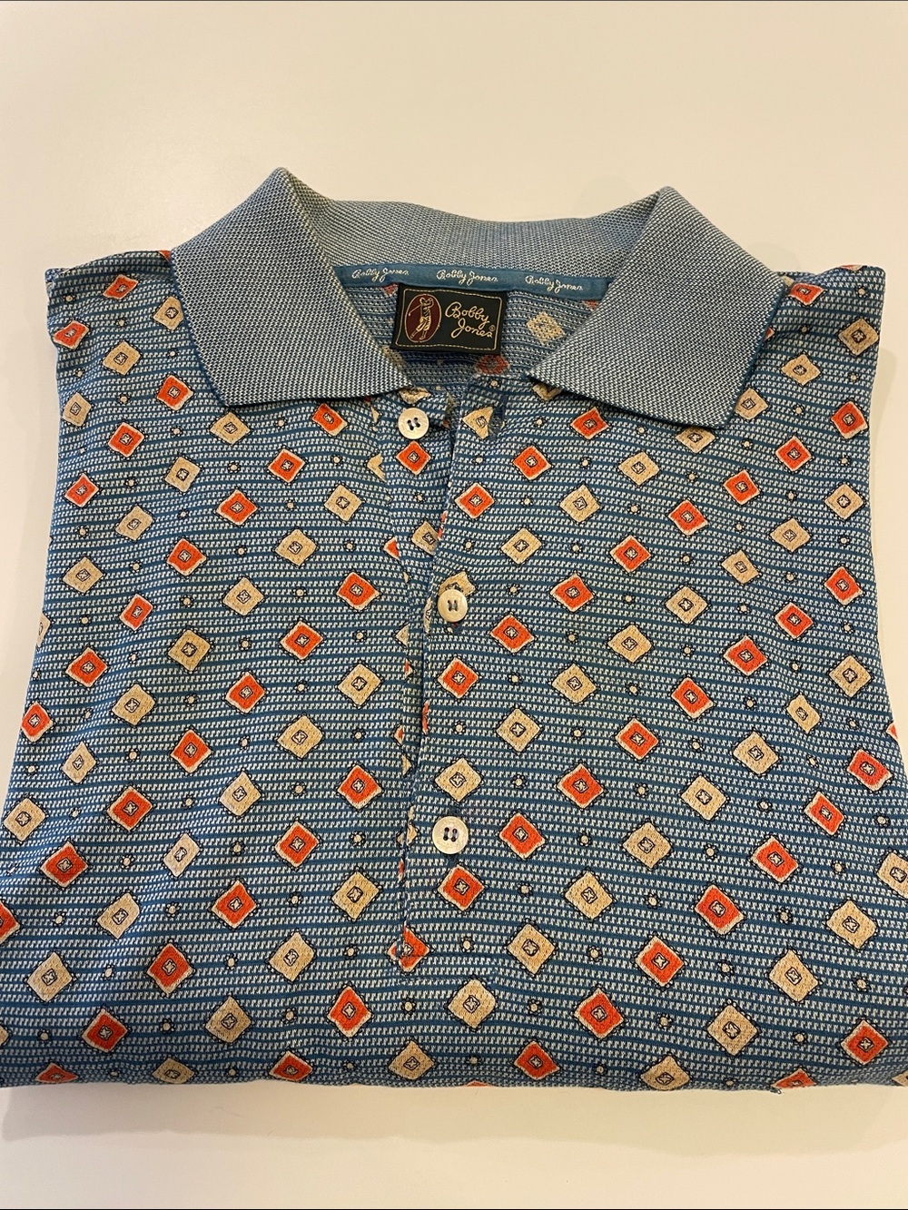 BOBBY JONES 100% Italian  cotton vintage golf polo shirt size XL